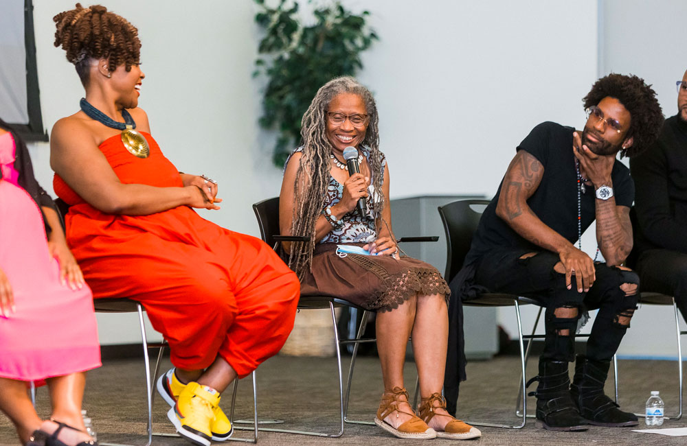 Panelists at Black in the Newsroom screening